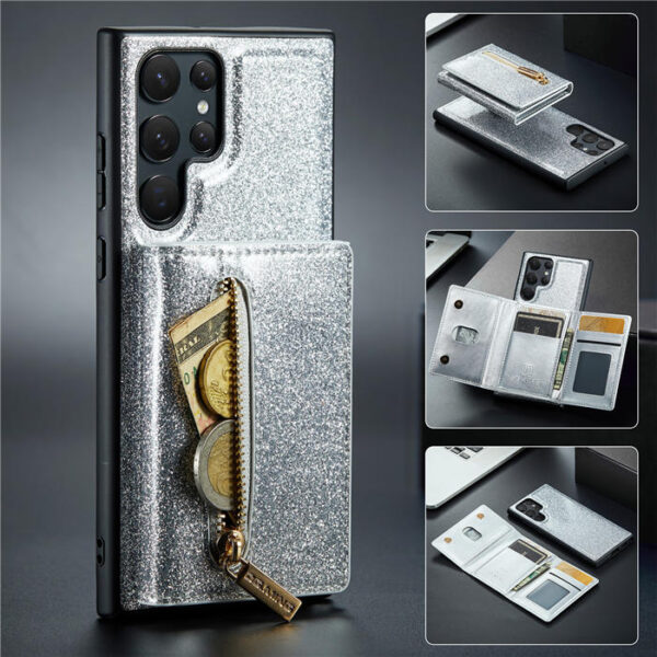 DG.MING Samsung Galaxy S22 Ultra Magnetic 2 in 1 Wallet Case