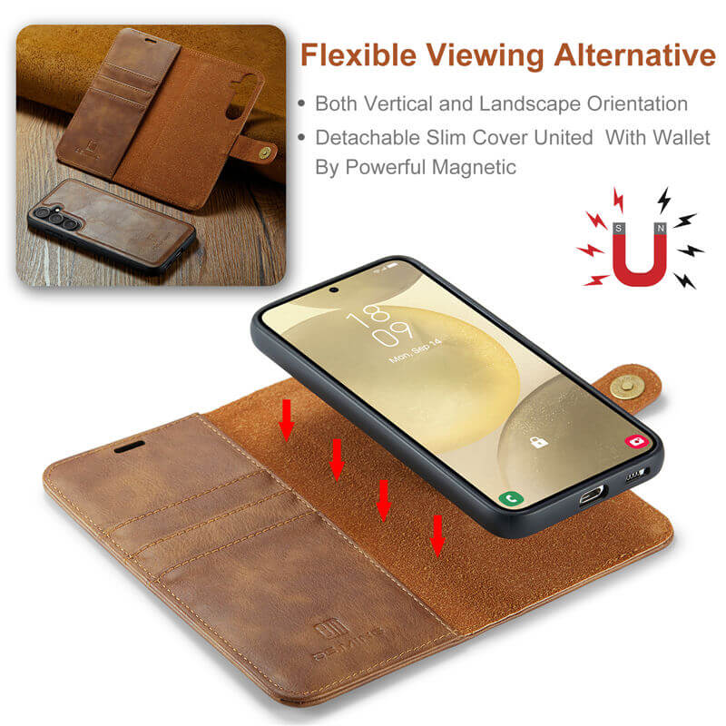 DG.MING Samsung Galaxy S24 Plus Wallet Magnetic Case
