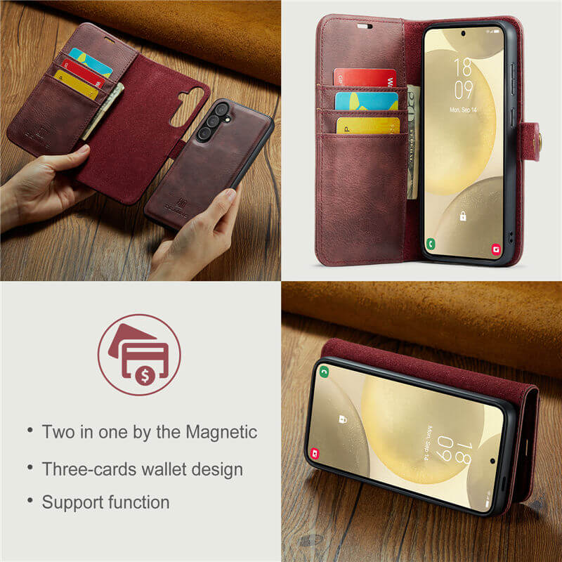 DG.MING Samsung Galaxy S24 Plus Wallet Magnetic Case
