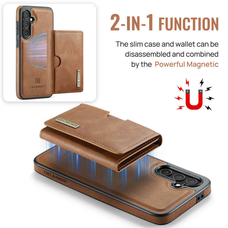 DG.MING Samsung Galaxy S24 FE 2-in-1 Magnetic Wallet Case