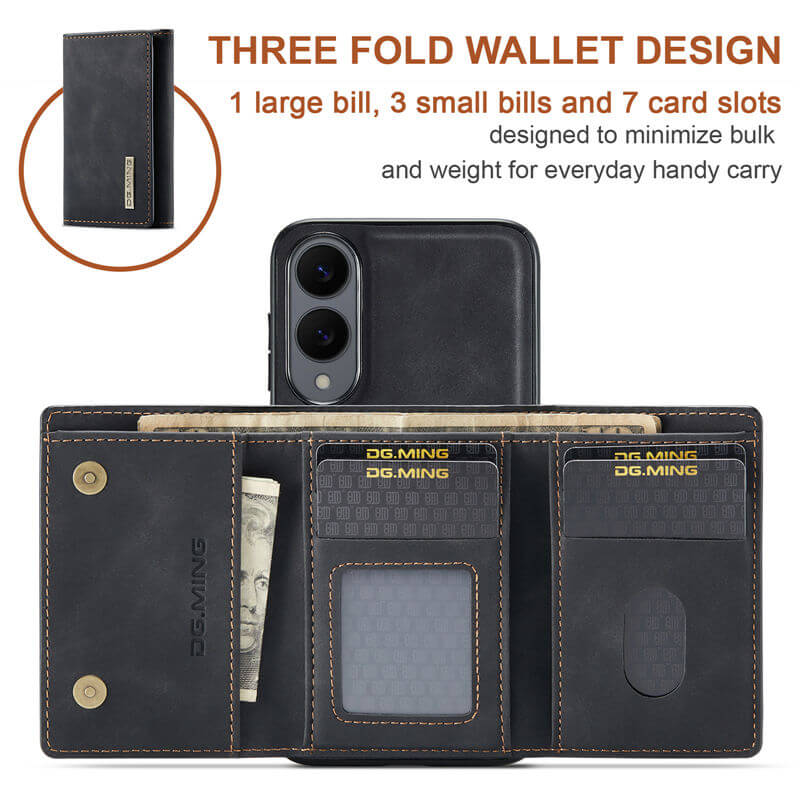 DG.MING Samsung Galaxy S25 Edge Wallet Case