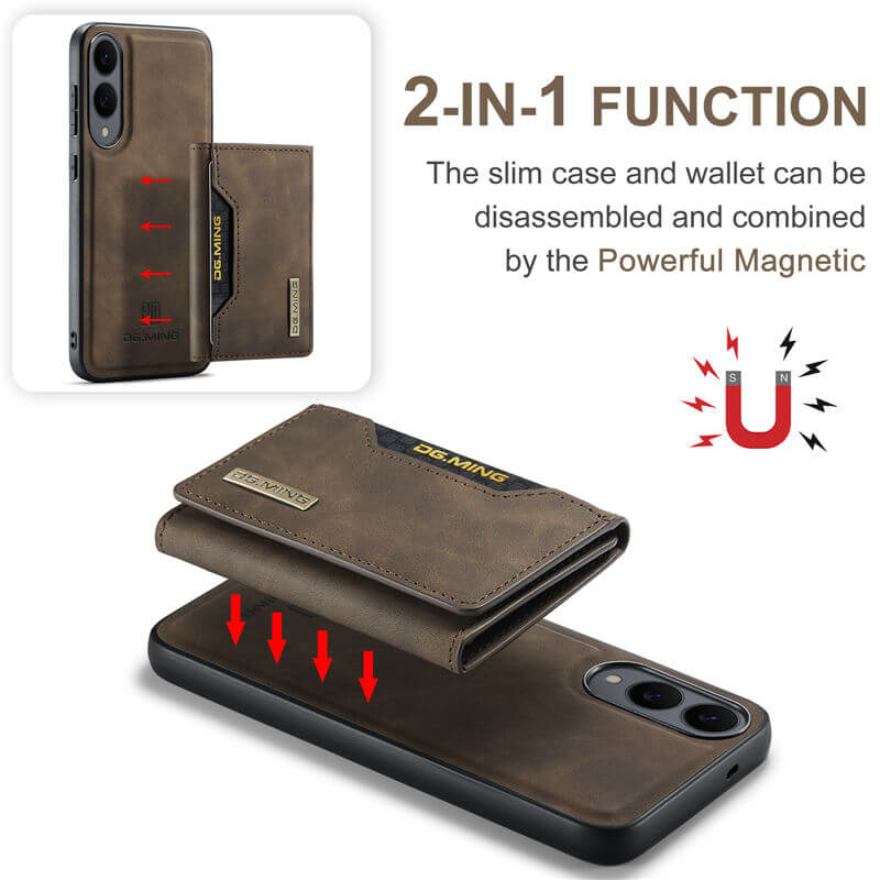 DG.MING Samsung Galaxy S25 Edge Magnetic Detachable Wallet Case