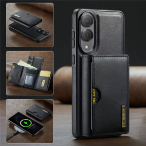 DG.MING Samsung Galaxy S25 Edge 2-in-1 RFID Wallet Case with Magnetic & Wireless