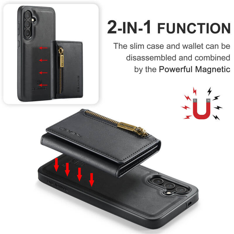 DG.MING Samsung Galaxy S25 Plus Wallet Magnetic 2 in 1 Case