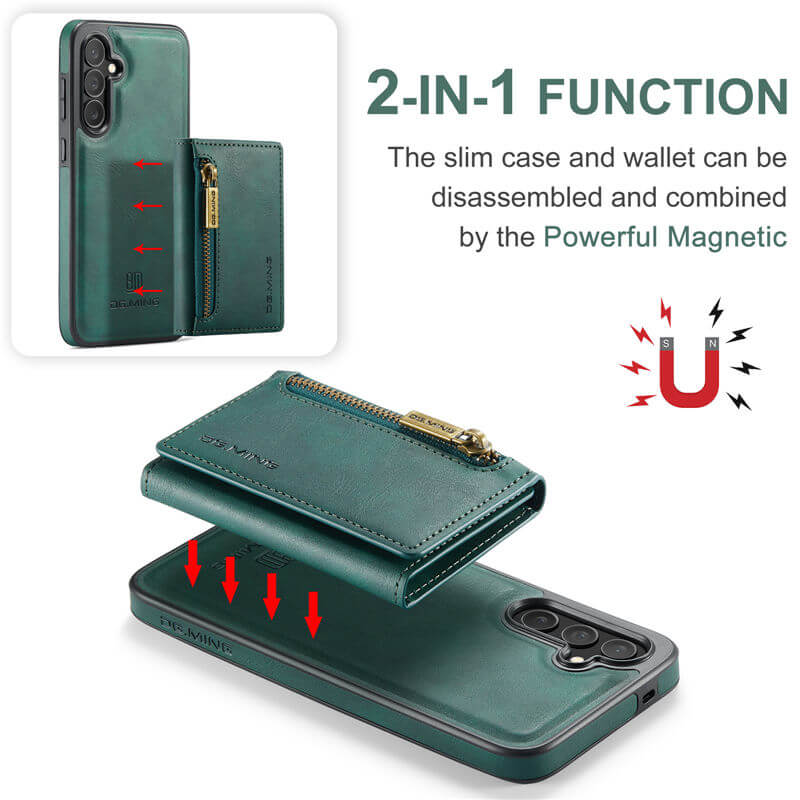 DG.MING Samsung Galaxy S25 Plus 2-in-1 Magnetic Wallet Case