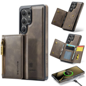 DG.MING Samsung Galaxy S25 Ultra 2-in-1 Magnetic Wallet Case – Detachable Design with 7 Card Slots, RFID Blocking & Wireless Charging