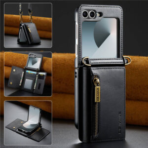 DG.MING Crossbody Bag Samsung Galaxy Z Flip6 Wallet RFID Blocking Case