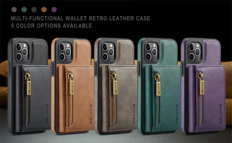 DG.MING iPhone 11 Pro Max Wallet RFID Blocking Case