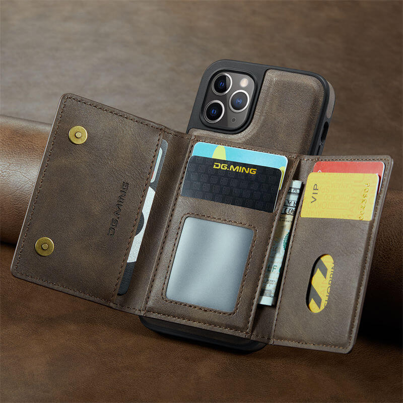 DG.MING iPhone 11 Pro Max Wallet RFID Blocking Case