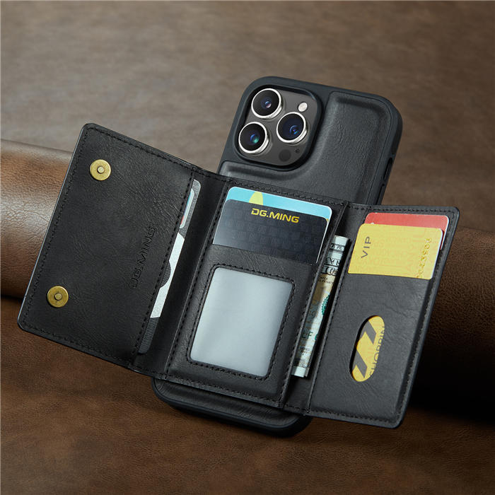 DG.MING iPhone 12/12 Pro Wallet RFID Blocking Case