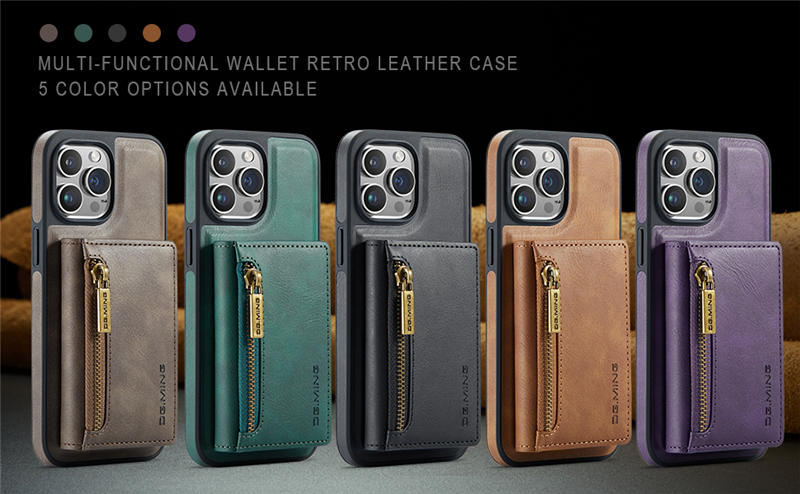 DG.MING iPhone 12 Pro Max Wallet RFID Blocking Case