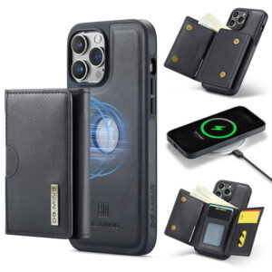 DG.MING iPhone 12 Pro 2-in-1 Magnetic Wallet Case – Detachable Design with 6 Card Slots, RFID Blocking & Wireless Charging