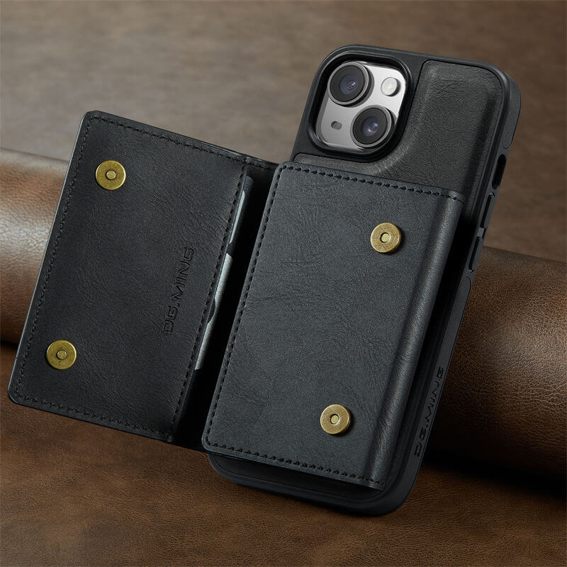 DG.MING iPhone 14 Wallet RFID Blocking Case