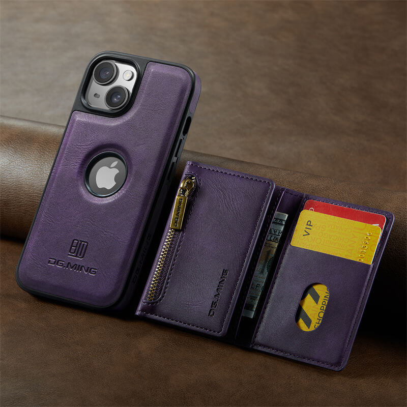 DG.MING iPhone 14 Wallet RFID Blocking Case