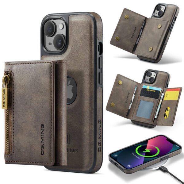 DG.MING iPhone 13 Wallet RFID Blocking Case