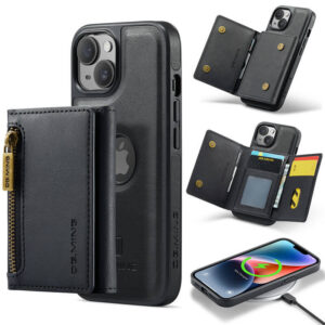 DG.MING iPhone 14 Plus Wallet RFID Blocking Case