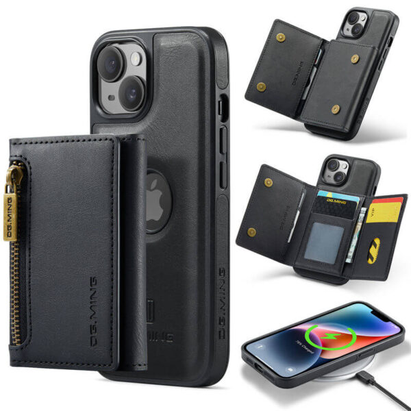 DG.MING iPhone 14 Plus Wallet RFID Blocking Case