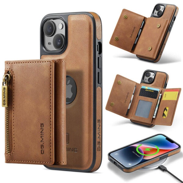 DG.MING iPhone 14 Wallet RFID Blocking Case