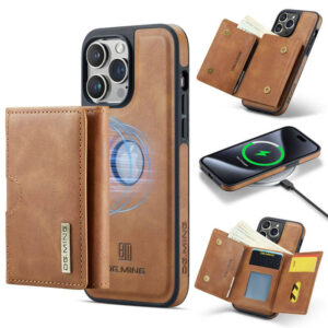 DG.MING iPhone 14 Pro Max 2-in-1 Magnetic Wallet Case – Detachable Design with 6 Card Slots, RFID Blocking & Wireless Charging