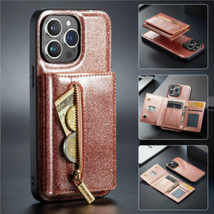 DG.MING iPhone 14 Pro Max Magnetic 2 in 1 Wallet Case