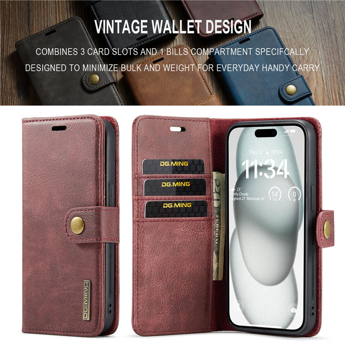 DG.MING iPhone 15 Wallet Case