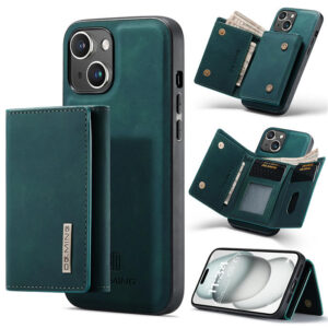 DG.MING iPhone 15 Magnetic 2-in-1 Mini Wallet Case