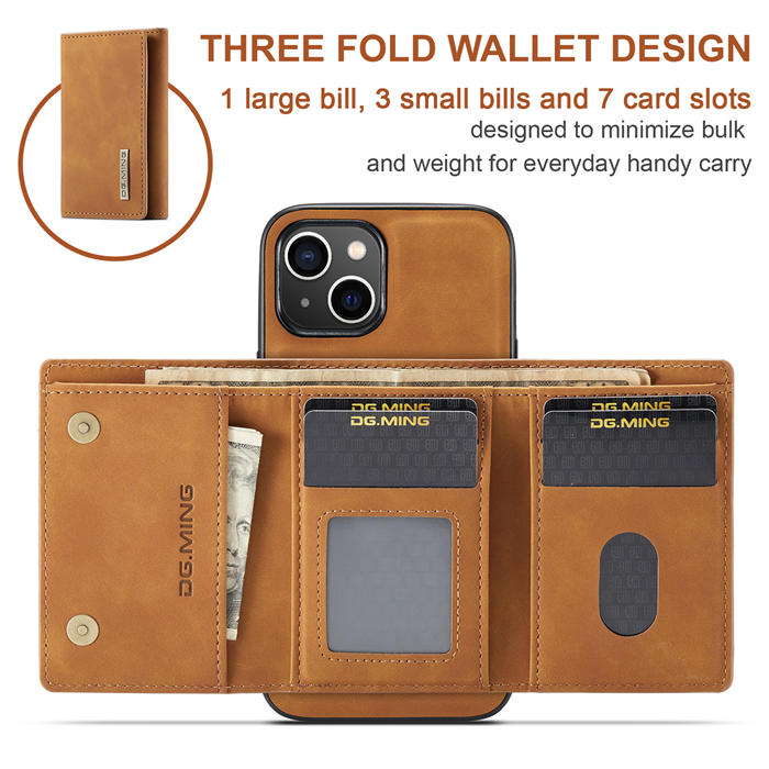 DG.MING iPhone 15 Mini Wallet Case