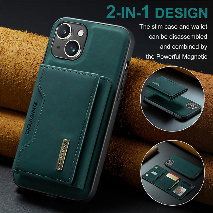 DG.MING iPhone 15 Magnetic Detachable Mini Wallet Case