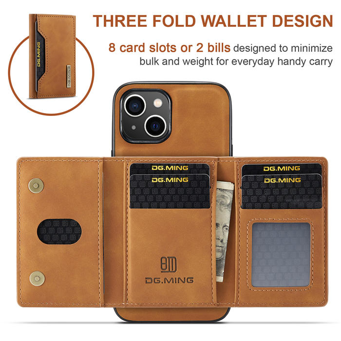 DG.MING iPhone 15 Mini Wallet Case