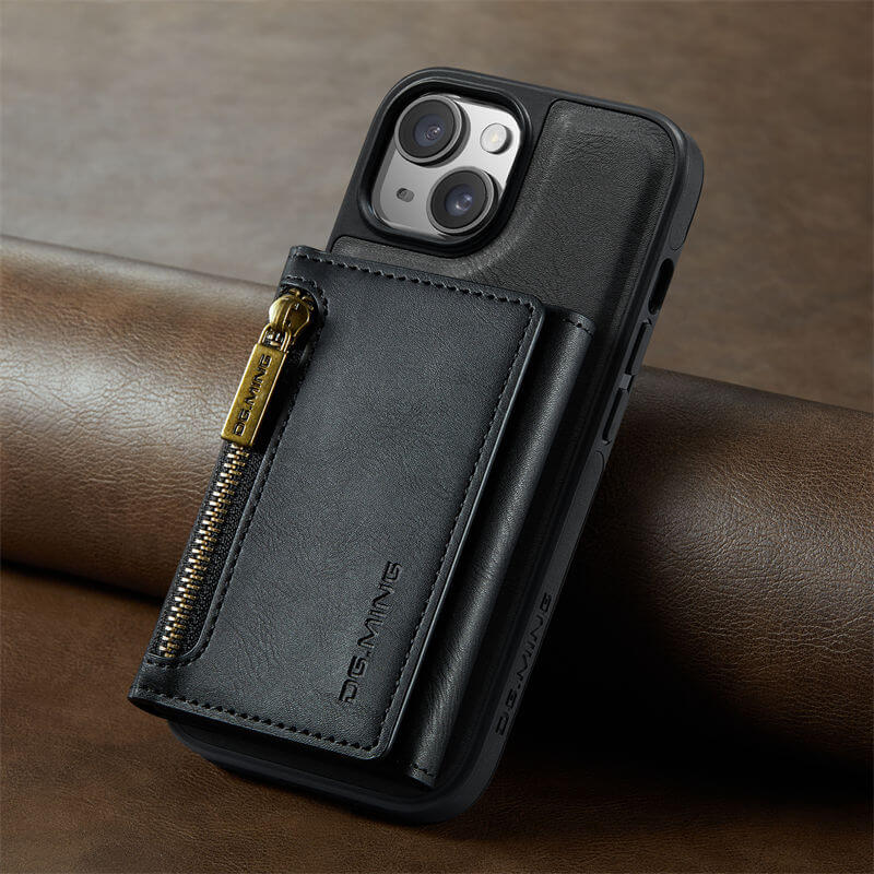 DG.MING iPhone 15 Plus Wallet RFID Blocking Case