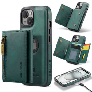 DG.MING iPhone 15 Plus Wallet RFID Blocking Case