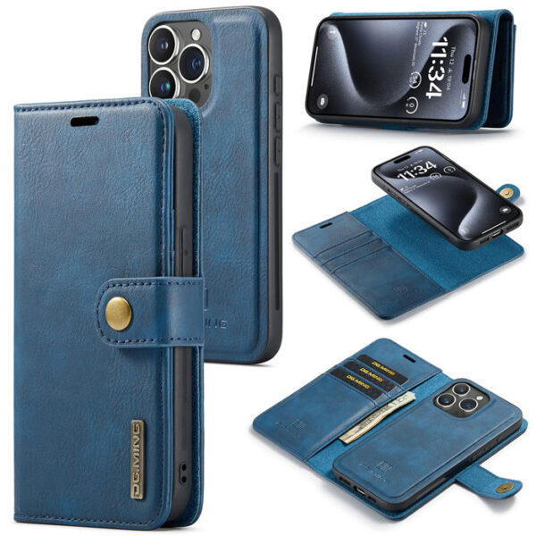 DG.MING iPhone 15 Pro Wallet Magnetic Case