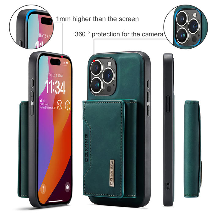 DG.MING iPhone 15 Pro Max Magnetic Detachable Wallet Case