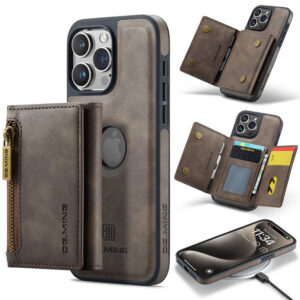 DG.MING iPhone 15 Pro Wallet RFID Blocking Case