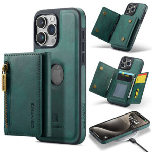 DG.MING iPhone 15 Pro Max Wallet RFID Blocking Case