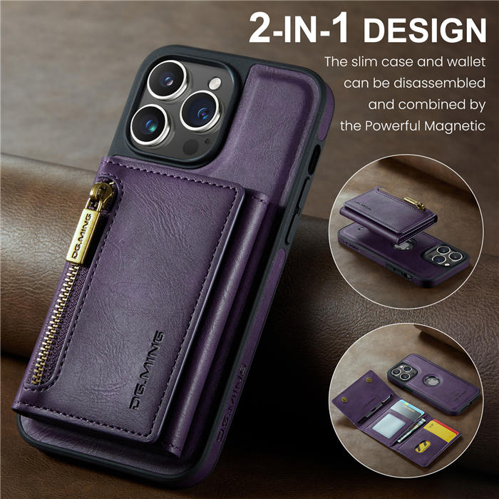 DG.MING iPhone 15 Pro Max Wallet RFID Blocking Case