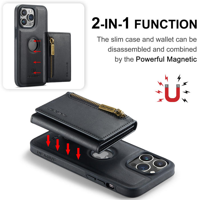 DG.MING iPhone 15 Pro Max Wallet RFID Blocking Case