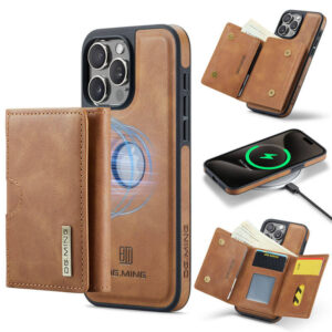DG.MING iPhone 15 Pro Max 2-in-1 Magnetic Wallet Case – Detachable Design with 6 Card Slots, RFID Blocking & Wireless Charging