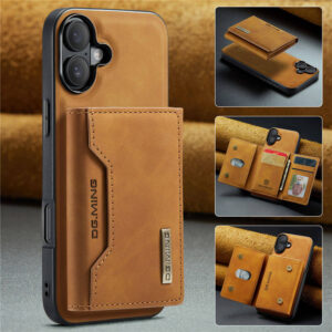 DG.MING iPhone 16 Plus Magnetic Detachable Mini Wallet Case