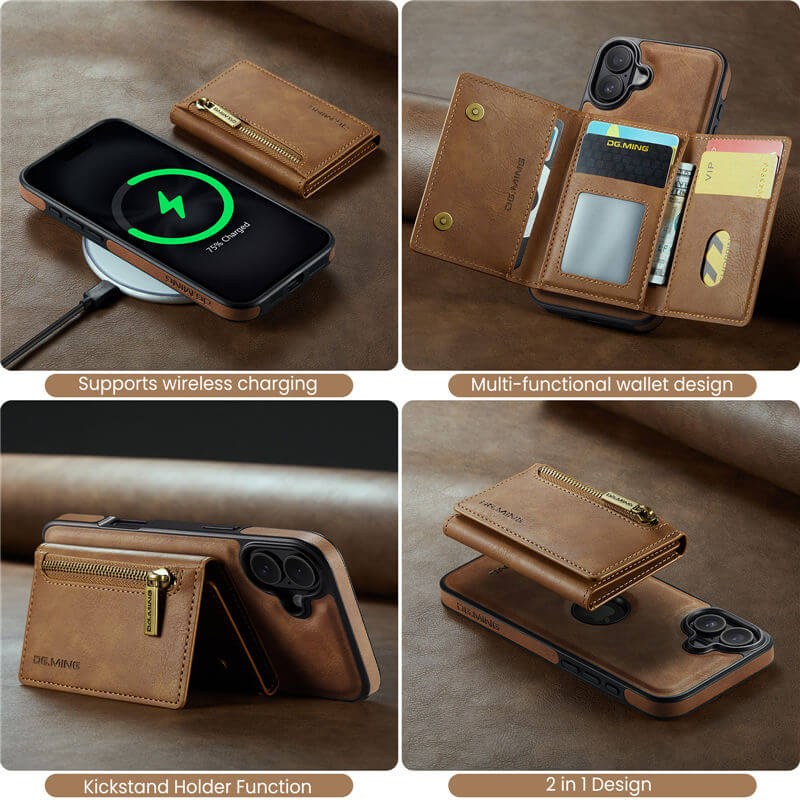 DG.MING iPhone 16 Plus Wallet Case