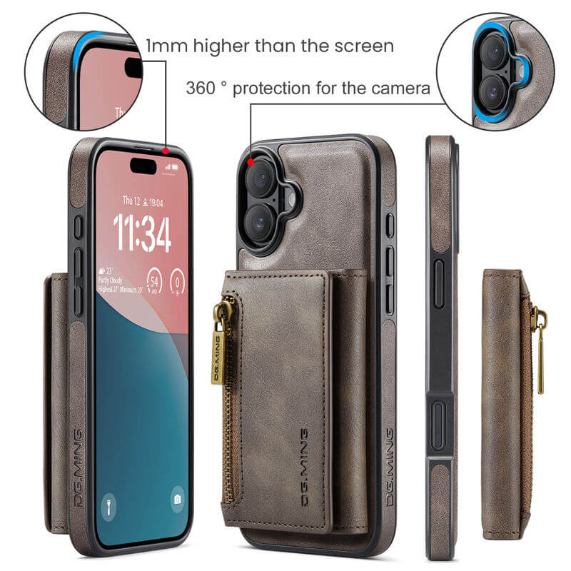 DG.MING iPhone 16 Plus Wallet Case