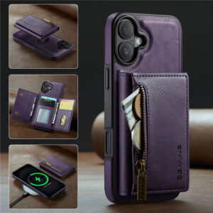 DG.MING iPhone 16 Plus Wallet RFID Blocking Case