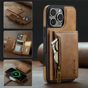 DG.MING iPhone 16 Pro Wallet RFID Blocking Case