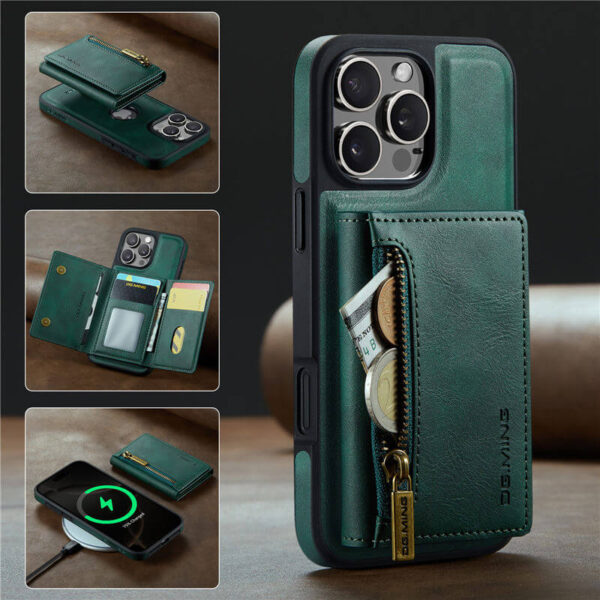 DG.MING iPhone 16 Pro Max Wallet RFID Blocking Case