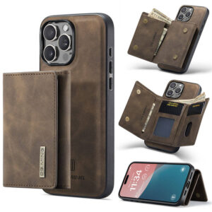 DG.MING iPhone 16 Pro Magnetic 2-in-1 Mini Wallet Case