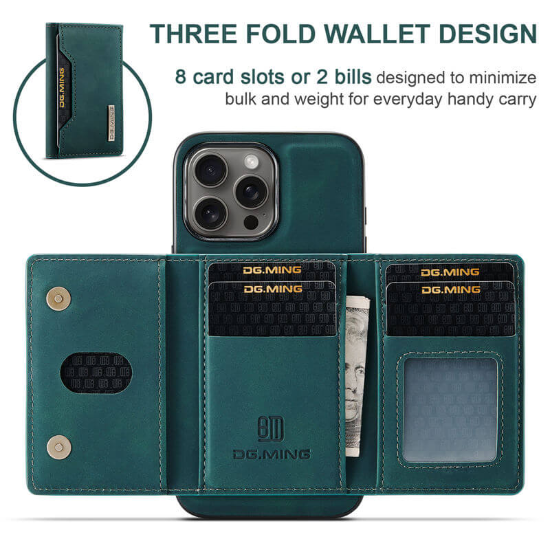 DG.MING iPhone 16 Pro Max Wallet Case