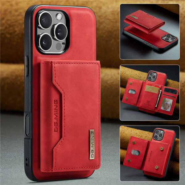DG.MING iPhone 16 Pro Max Magnetic Detachable Wallet Case