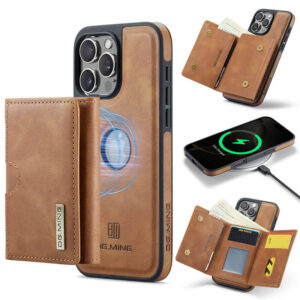 DG.MING 2-in-1 Magnetic Wallet Case For iPhone/Samsung/Google – Detachable Design with 6 Card Slots, RFID Blocking & Wireless Charging