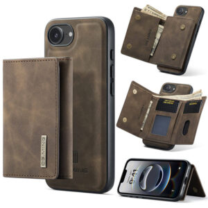 DG.MING iPhone 16e Magnetic 2-in-1 Mini Wallet Case