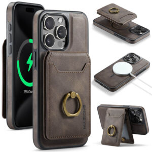 MAGKING iPhone 15 Pro 2-in-1 Magnetic Detachable Wallet RFID Blocking Case